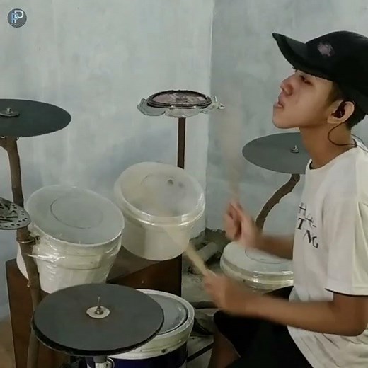 Buckets | Homemade drum set #shorts