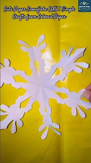 Cute Paper Snowflake DIY | Simple Crafts from Colored Paper
