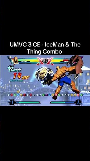 UMVC 3 CE - Iceman & The Thing Combo #umvc3 #umvc3mods #iceman #thething