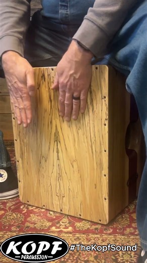 Walnut and Purpleheart Cajon Sound Demo | Spalted Maple Faceplates