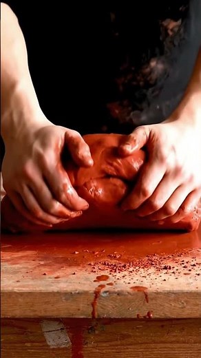 Red Ferrari Clay Art 🏎️ #carsculpting #automobile #clayart #toys #handmade #satisfyingart #diy