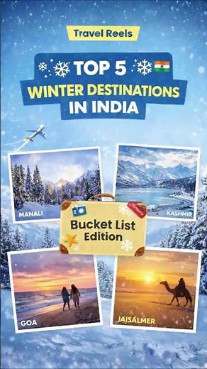 Top 5 Winter Destinations in India ❄️🇮🇳 | Best Places to Visit in Winter #travel