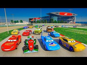 Cars Shanghai Speed Race — McQueen The King Mater Chick Hicks Cruz Ramirez Jackson Storm & Friends