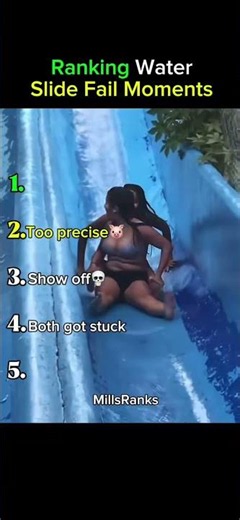 Ranking Water Slide Fail Moments #shorts
