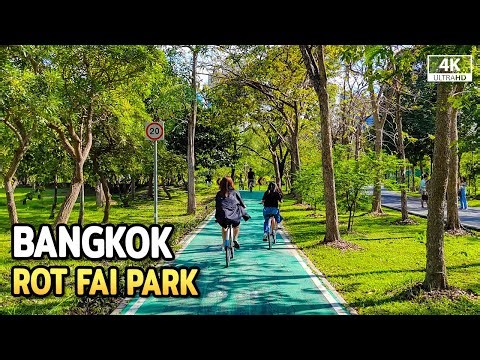 Bangkok Best Cycling Place at the Rot Fai Park near Chatuchak [4K]