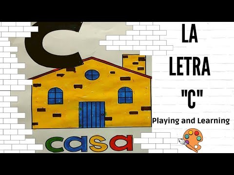 La letra C de casa para niños en español.