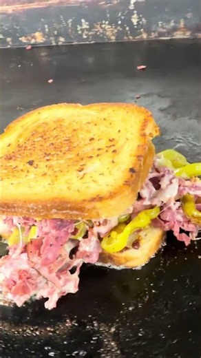 🔥 This Hot Pastrami Melt Is INSANE 🤤 | Ultimate Pastrami Sandwich #shorts