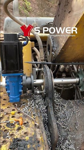 line boring and bore welding machine on site -S POWER