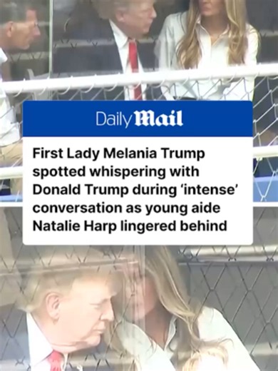 Viral videos caught First Lady Melania Trump and President Donald Trump engaged in an 'intense' conversation at the Freedom 250 Grand Prix in DC on Sunday, as close aide Natalie Harp seemingly lurked just behind them. The clips, capturing a seemingly tense VIP suite exchange between Trump and his wife, have set the internet ablaze, with lip reader Nicola Hickling and body language expert Judi James revealing what appeared to be a dramatic, sudden shift in mood during their appearance at the patr