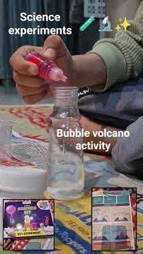 science experiment bubble volcano 🌋 activity 🧪🔬✨️🌋🎀