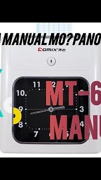 Time recorder #MT620T Comix manual.