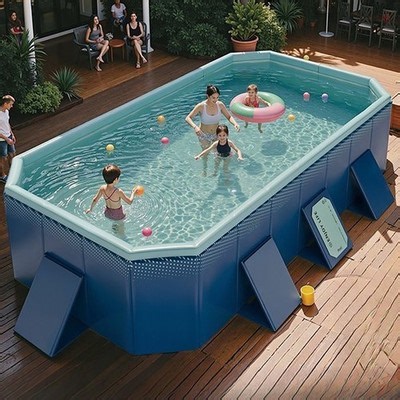 116 inch Foldable Non Inflatable Large Outdoor Swimming Pool for Kid and Adult | eBay