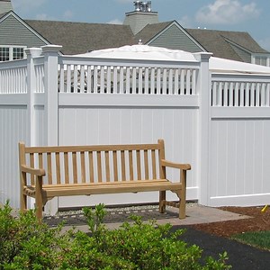 [Hot Item] High Security PVC Semi Privacy Pool Fencing, White Plastic Garden Fencing, Vinyl Fencing