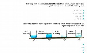 The boiling point of aqueous solution of table salt may equal  ... | Filo