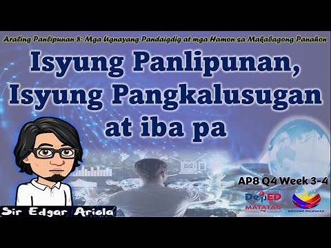 Mga Isyung Panlipunan, Isyung Pangkalusugan Atbp AP8 Q4 Week 3-4 (Revised K-12 Curriculum)