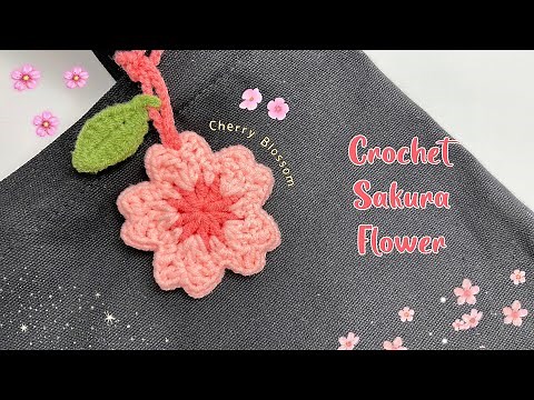 Crochet Sakura Flower 🌸 | Cherry Blossom Tutorial | Móc Hoa Anh Đào