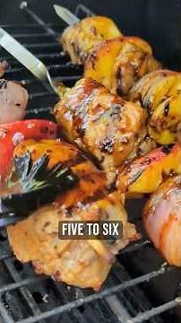 Sweet Heat Pork Skewers on a Gas Grill