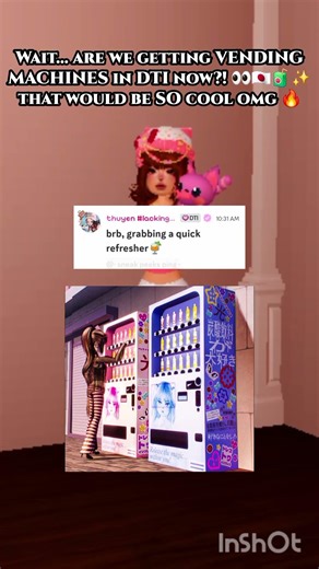 Wait… are we getting VENDING MACHINES in DTI now?! 👀🇯🇵🧃✨ that would be SO cool omg 🔥