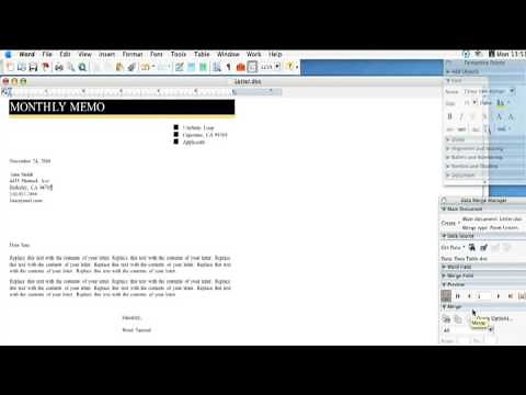 Using Microsoft Word : How to Print or E-mail a Mail Merge Document in Microsoft Word