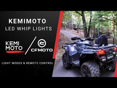 Kemimoto Light Modes and Remote Control on 36" LED Whips installed on CF MOTO 800XC