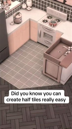 Creating half tiles in The Sims 4 #thesims4 #sims4 #thesims4build
