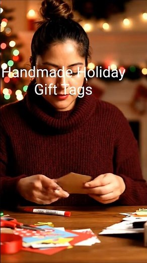Handmade Holiday Gift Tags to Make! Ideas for making your own Gift Tags! #shorts