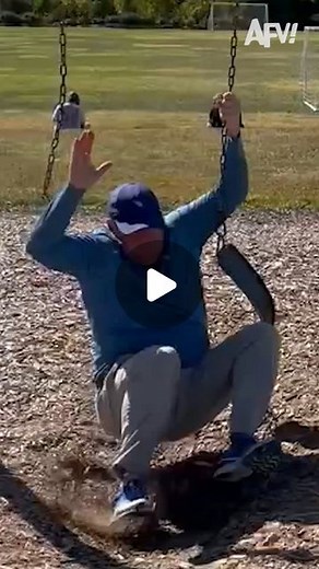 America's Funniest Home Videos on Instagram: "He got play-grounded 🤣🤣 . . #AFV #funnyvideos #fails #playground #parenting #destruction #swingset"