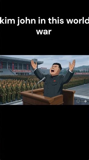 kim john get emotional while giving speech #ww3 #anime #shorts