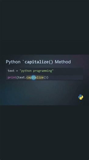 The capitalize() method is a built-in Python string method converts only the first letter uppercase.