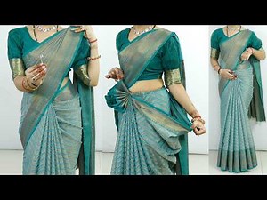 Cotton Silk saree draping Tutorial for wedding | Easy & simple saree draping Tricks With slim look