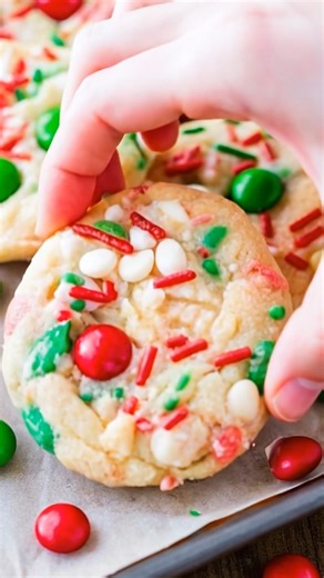 55K views · 445 reactions | Christmas Cake Mix Cookies | Soft, Cheery...