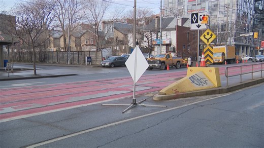 In a statement on Thursday, the city said it is aware that there are some areas where the red surface paint is peeling on Bathurst and Dufferin Streets.