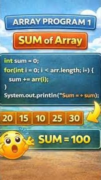 Array Program 1- sum of array