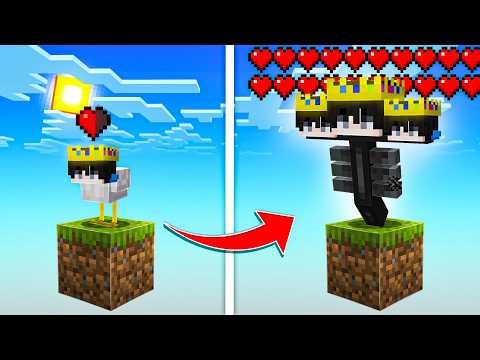 Minecraft ONE BLOCK, But I Shapeshift Every 30 Seconds