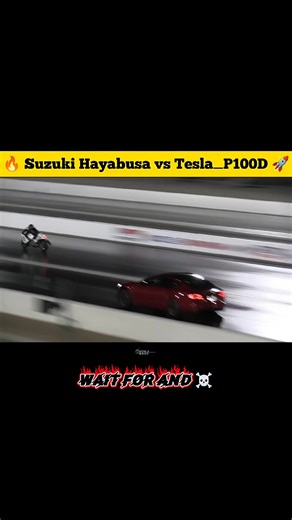 Suzuki Hayabusa 🔥 vs Tesla_P100D 🔥 drag Racing 😱 #suzuki #hayabusa #vs #tesla #supercars #BMW #motorcycle #racing #race #fb #tranding #viralvideo #viralshorts | Reyaj R