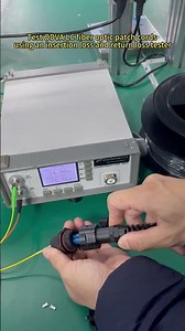 Test ODVA LC fiber optic patch cords using an insertion loss and return loss tester #fiberpatchcord