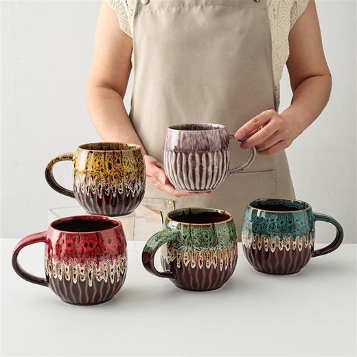 Large Handmade Rustic Glazed Ceramic Coffee Mug 600ml, Artisan Pottery Tea Cup, Gift for Coffee Lovers - Etsy