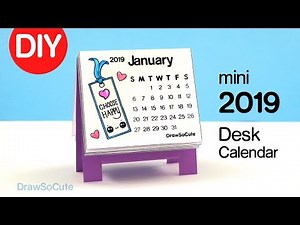 How to Make a 2019 mini Calendar | Easy DIY Paper Craft