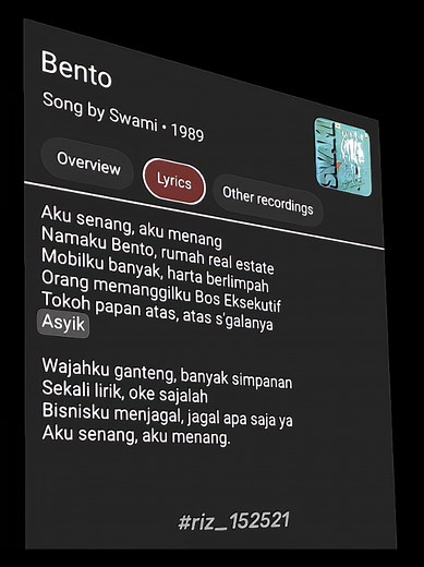 Lagu Napaku Bento: Dapatkan Lirik & Trend TikTok