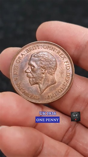 COIN COLLECTING: UK 1936 ONE PENNY #coin #coins #coinsworthmoney #coincollection #britishcoins #yt