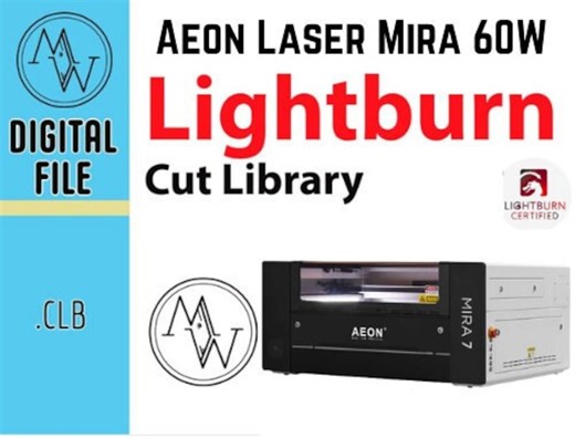Aeon Mira 7 60W Laser Lightburn Cut Library (digital Download) - Etsy