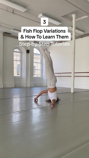 We all love a good fish flop.. so here’s 3! Progress with these variations and add them to your dance routine 🐟 *Disclaimer: Perform these actions at your own risk. Consult with your doctor before any physical activity. Use your best judgement and understand that you should already have an understanding of proper form and technique established / how to protect yourself. This applies to “Easy” or “Beginner” skills as well. #fishflop #dancetricks #floorwork #floorworkdance #acro #acrodance #dance