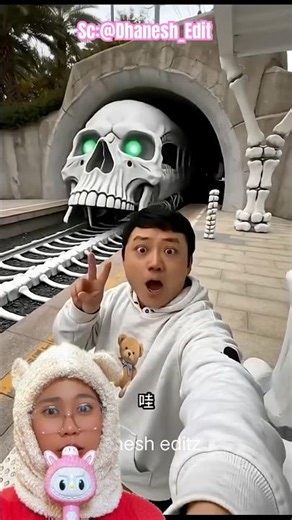 NAIK KERETA TENGKORAK😱@Dhanesh_Edit #remix #dubbing#trending