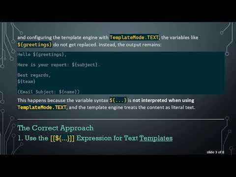 How to Process a Thymeleaf Template from a String Correctly