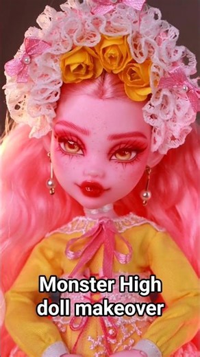 Restyle process of Draculaura #monsterhigh #ooak #doll #tutorial #barbie #diy #dolls #dollrepaint