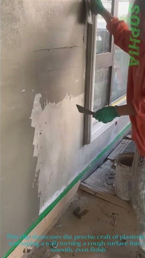 Satisfying Plastering: Smoothing a Wall with Skilled Taping