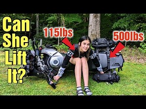 Can A 115lb Girl Pick Up A 500lb Motorcycle? | 2 Ways To Pick Up A Motorcycle | Monkey & Solo