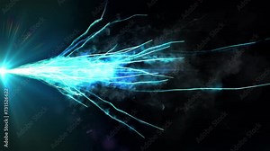 electric spark and smoke loop effect