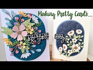 Pretty Floral Card Tutorial | Oakwood Direct | Spellbinders Be Bold Blooms Die | Spellbinders Scout
