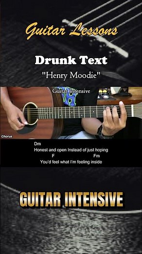 Drunk Text - Henry Moodie | EASY Guitar Tutorial with Chords / Lyrics - Guitar Lessons #chordgitar
